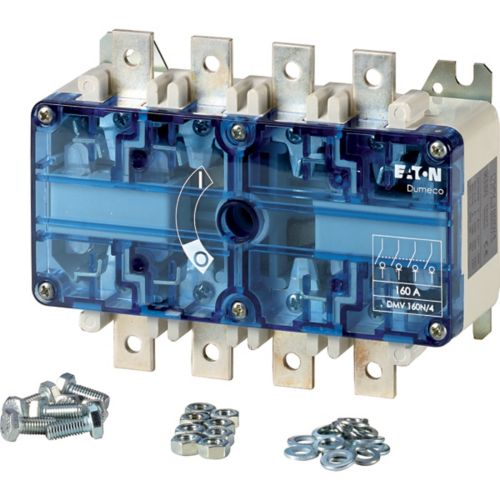 Switch-disconnector, 4 pole, 160 A, Without rotary handle and drive shaft, surface mounting, Screw terminal, drilling dimension 6,5 mm-Eaton
