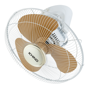 KHIND 16″ Auto Fan, 100 % Pure Copper Motor, 3 Leaf Metal Blade, White and Gold-Khind