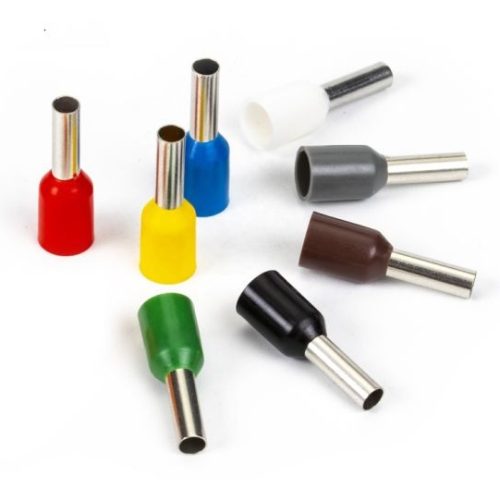 Volt Cord End Sleeve 0.5mm Pin Diameter-8mm Pin Length Orange/Red/Yellow/Black