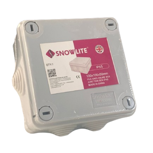 Snowlite 80 X 80 X 40 PVC Junction Box with Sleeves IP65-Snowlite