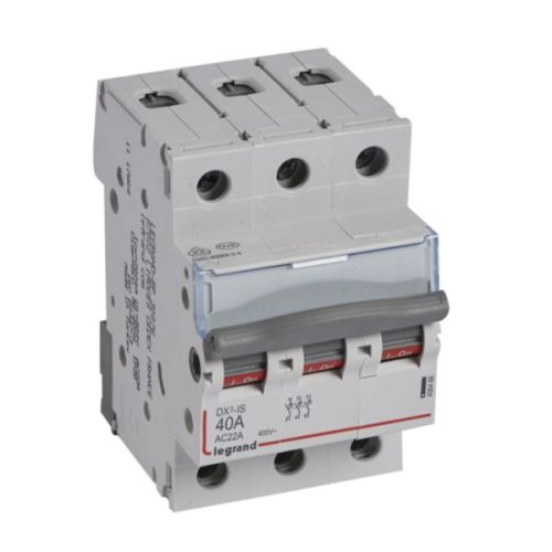 LEGRAND DX isolator switch 3P 40A – IP20 protection – toggle control – suitable for distribution board installation-Legrand