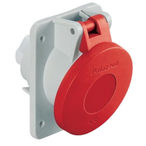 PALAZOLLI TOPTER PANEL MOUNTED SOCKET, 15° ANGLED, P488126-Snowlite