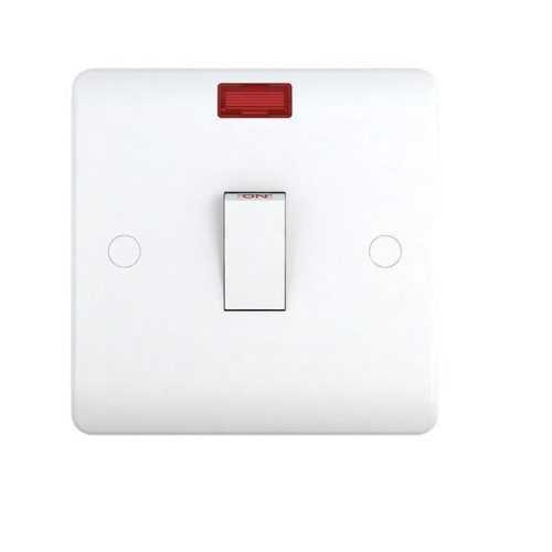 Double Pole Switch With Neon 20A 1 Gang – Snowlite