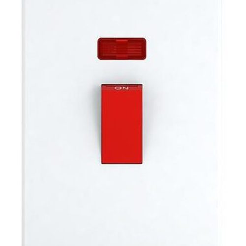 45A 1 Gang Double Pole Switch with Neon(3X6) – Snowlite