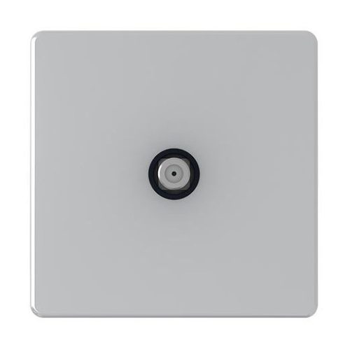 1 Gang Satellite Socket Silver – Snowlite