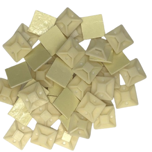 Snowlite Self Adhesive Cable Tie Mounts 30 MM x 30 MM(100Nos/Pkt)-Snowlite