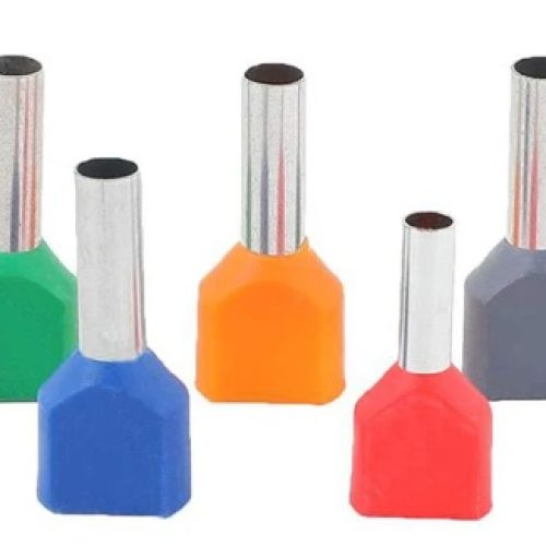 VOLT Twin Cord End Sleeve 1.0mm Diameter – 8mm Length Yellow/Red