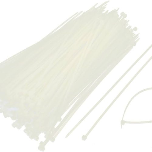Volt Cable Tie (530mm x 9.0mm) ,Pack of 100, Nylon Zip Ties, Self Locking Mechanism, Black and White