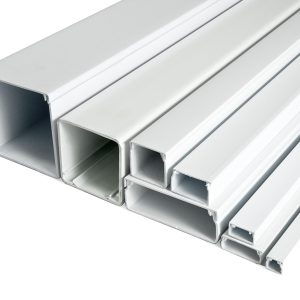 Snowlite 10x10mm Self Adhesive White PVC Trunking